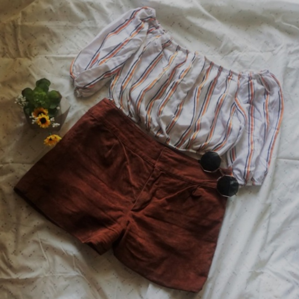 cute brown suede shorts forever 21 size medium